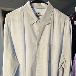 Tommy Bahama Barely Blue Men's Long-Sleeve Button-Up Shirt SZ XL